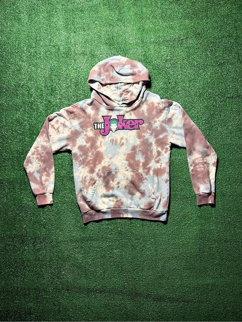 Love Your Melon Tie-Dye Pullover Hoodie Pink & Gray  medium